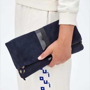 Clare V. Foldover Clutch, Navy